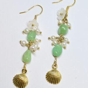 Celine chrysoprase and pearl