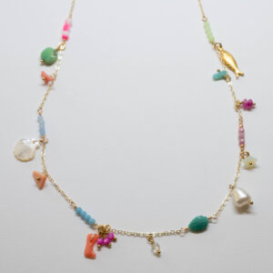 Nicci multi-colour fish pendant